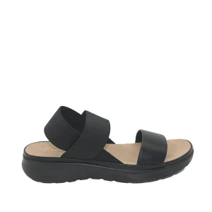 Sandalias Flats Laura para mujer color negro